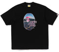 A BATHING APE CITYSCAPE APE HEAD RELAXED FIT TEE