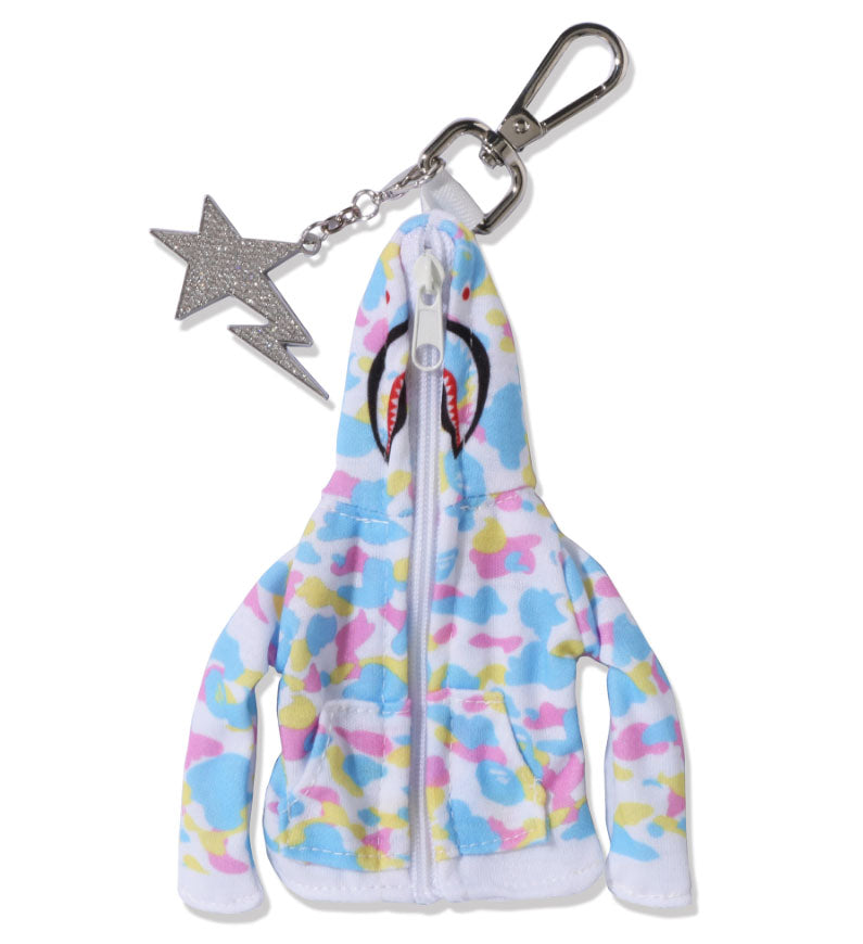 A BATHING APE SHARK FULL ZIP HOODIE KEYCHAIN