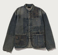 A BATHING APE BAPE BLACK BAPE BLACK SASHIKO PATCHWORK SHIRT