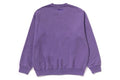 A BATHING APE GARMENT DYE ONE POINT RELAXED FIT CREWNECK SWEAT SHIRT