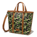 A BATHING APE ABC CAMO PU OSTRICH TOTE BAG