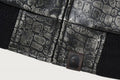 A BATHING APE CROC PATTERN LEATHER JACKET