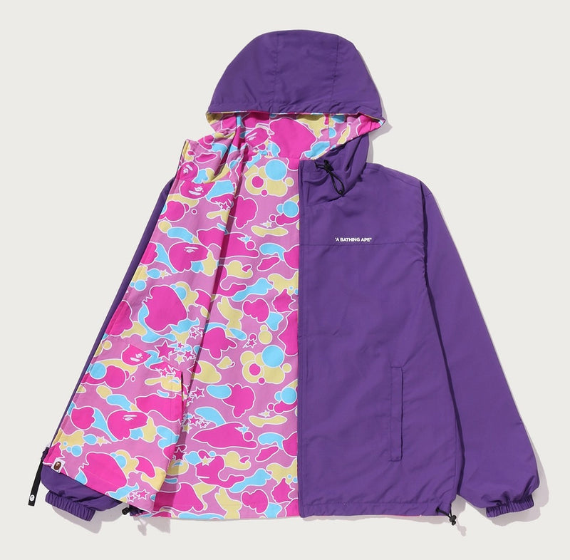 A BATHING APE STA CAMO REVERSIBLE HOODED JACKET