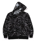 A BATHING APE MARBLING CAMO SHARK RELAXED FIT FULL ZIP HOODIE