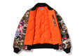 A BATHING APE HYBRID CAMO MULTI BADGE PADDED MA-1 JACKET