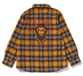 A BATHING APE BAPE KIDS CHECK BABY MILO EMBROIDERY PRINT SHIRT