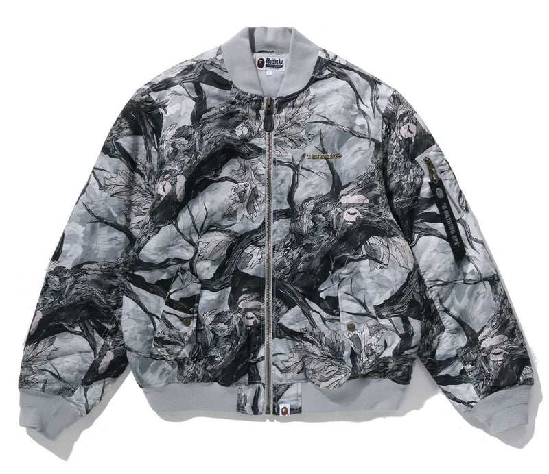 A BATHING APE TREE EDGE CAMO BOMBER JACKET