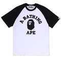 A BATHING APE COLLEGE RAGLAN RELAXED FIT TEE