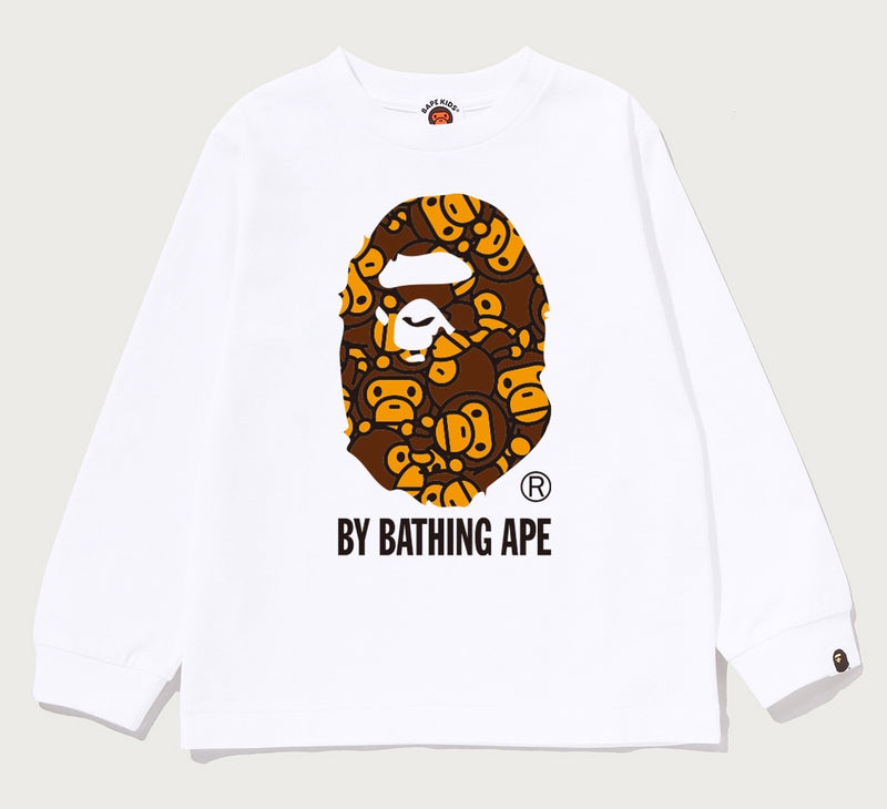 A BATHING APE BAPE KIDS ALL BABY MILO BY BATHING APE L/S TEE