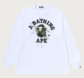 A BATHING APE ABC CAMO SPLASH COLLEGE RELAXED FIT LS TEE