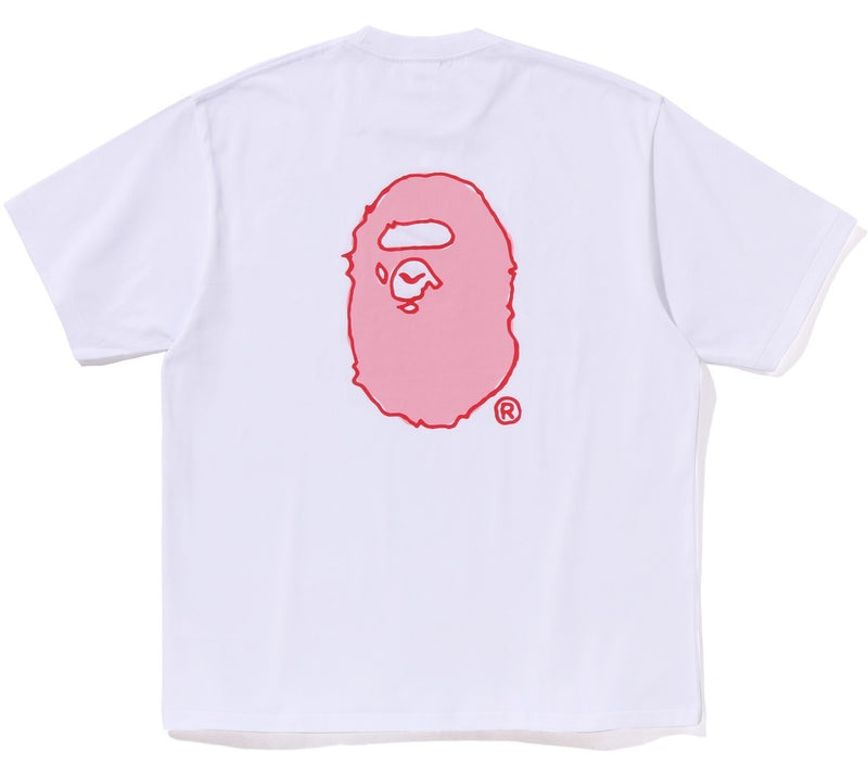 A BATHING APE HAND DRAW BAPE LOGO RELAXED FIT TEE