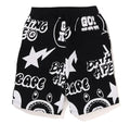 A BATHING APE BAPE KIDS GRAFFITI PATTERN SWEAT SHORTS ( KIDS & JUNIOR )