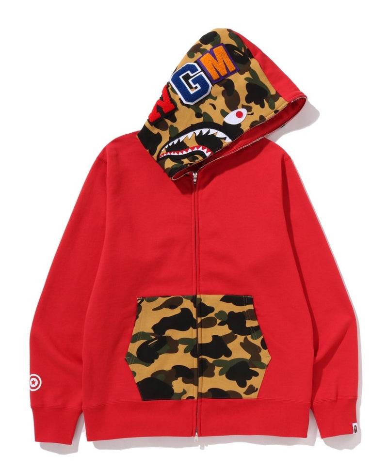 A BATHING APE SHARK FULL ZIP HOODIE - happyjagabee store
