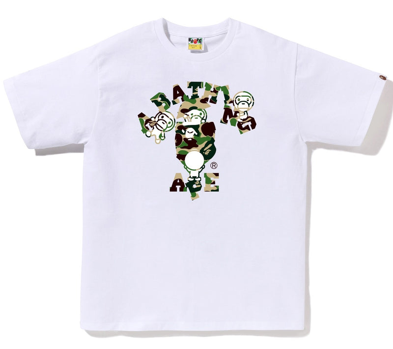 A BATHING APE ABC CAMO COLLEGE MILO TEE
