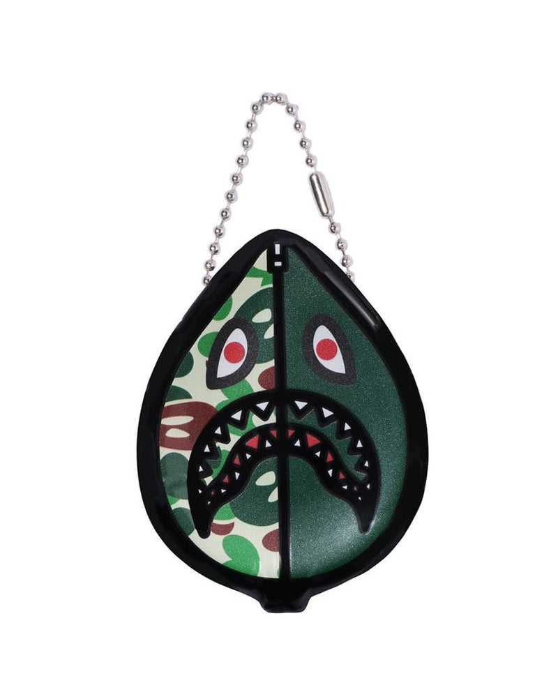 A BATHING APE ABC CAMO MILO SHARK COIN CASE