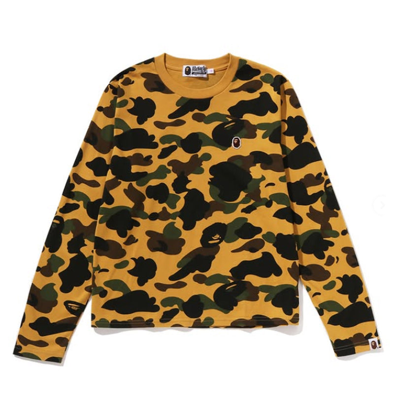 A BATHING APE Ladies' 1ST CAMO L/S TEE