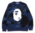 A BATHING APE MEGA COLOR CAMO BIG APE HEAD CREWNECK SWEAT SHIRT