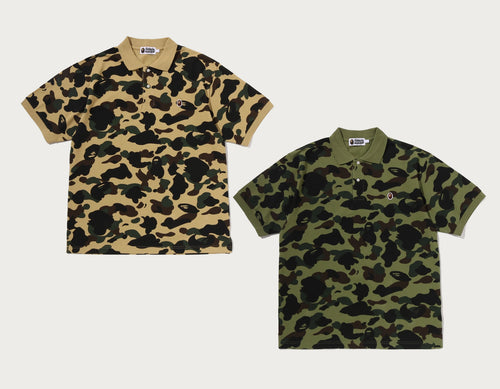A BATHING APE 1ST CAMO ONE POINT REGULAR FIT POLO SHIRT