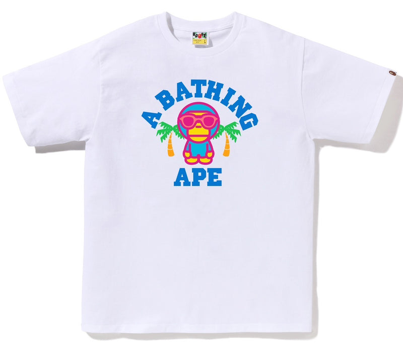 A BATHING APE COLORS MILO COLLEGE TEE