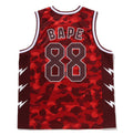 A BATHING APE COLOR CAMO MESH MULTI LOGO RELAXED FIT TANK TOP