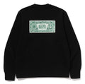 A BATHING APE BANKNOTE RELAXED FIT CREWNECK SWEAT SHIRT - happyjagabee store