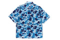 A BATHING APE Ladies' ABC CAMO OPEN COLLAR SHIRT