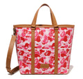 A BATHING APE ABC CAMO PU OSTRICH TOTE BAG