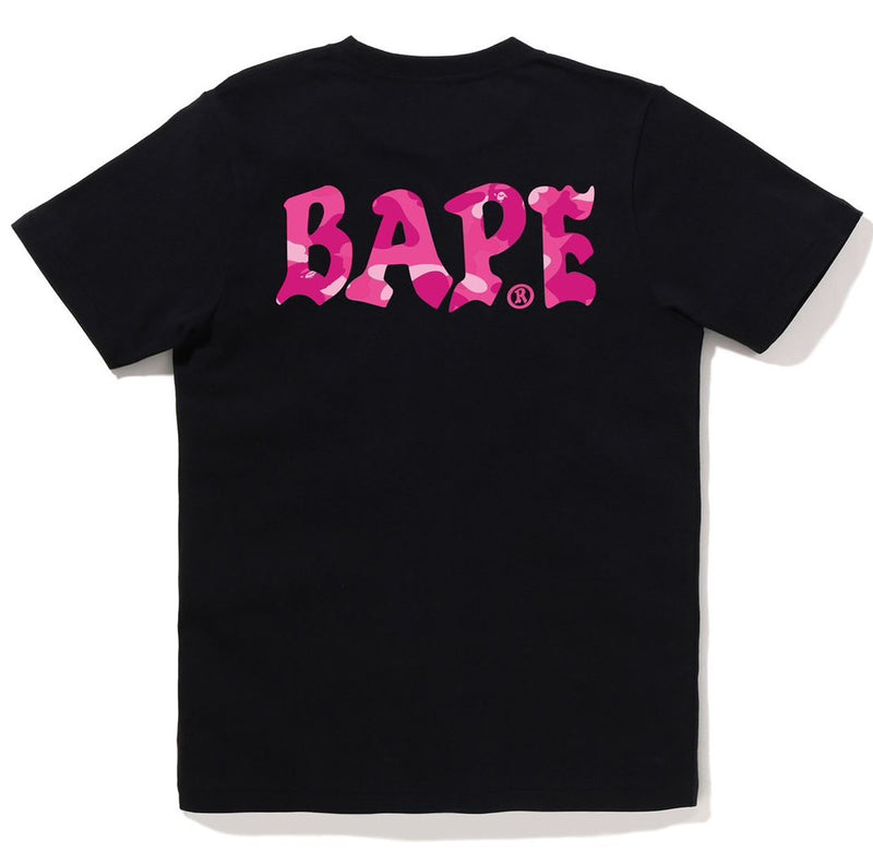 A BATHING APE Ladies' COLOR CAMO BAPE LOGO TEE