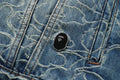 A BATHING APE LINE CAMO JACQUARD 13oz DENIM JACKET