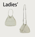 A BATHING APE Ladies' DENIM CAMO QUILTING BUCKET BAG