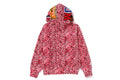 A BATHING APE Ladies' WILD LEOPARD PATTERN MILO SHARK FULL ZIP HOODIE