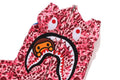 A BATHING APE Ladies' WILD LEOPARD PATTERN MILO SHARK FULL ZIP HOODIE
