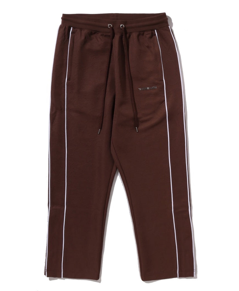 A BATHING APE LINE CAMO JACQUARD METAL LOGO RELAXED FIT TRACK SWEAT PANTS
