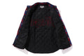 A BATHING APE A BATHING APE LOGO CHECK PATTERN PADDED FLANNEL SHIRT JACKET