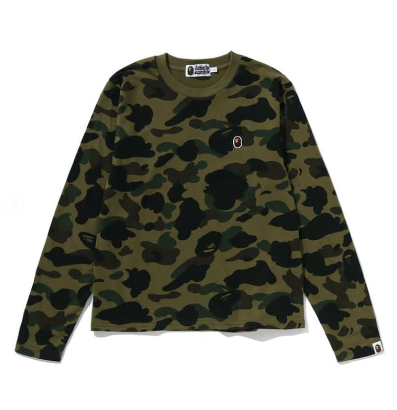 A BATHING APE Ladies' 1ST CAMO L/S TEE