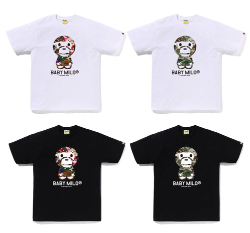A BATHING APE HYBRID CAMO BABY MILO TEE