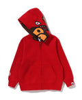A BATHING APE BAPE KIDS MILO SHARK ZIP HOODIE - happyjagabee store