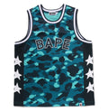A BATHING APE COLOR CAMO MESH MULTI LOGO RELAXED FIT TANK TOP