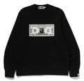 A BATHING APE BANKNOTE RELAXED FIT CREWNECK SWEAT SHIRT - happyjagabee store