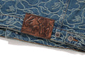 A BATHING APE LINE CAMO JACQUARD 13oz DENIM JACKET