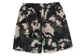 A BATHING APE MAP CAMO REGULAR FIT BEACH SHORTS