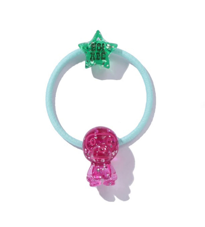 A BATHING APE Ladies' BABY MILO GLITTER ACRYLIC RUBBER BAND SET