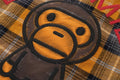 A BATHING APE BAPE KIDS CHECK BABY MILO EMBROIDERY PRINT SHIRT