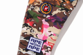 A BATHING APE HYBRID CAMO MULTI BADGE PADDED MA-1 JACKET