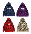 A BATHING APE COLOR CAMO PULLOVER HOODIE