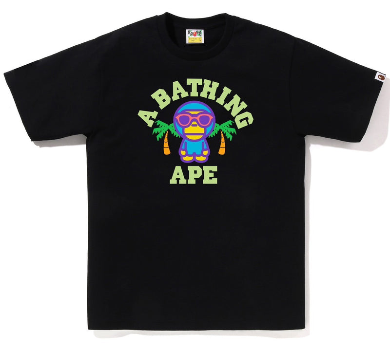 A BATHING APE COLORS MILO COLLEGE TEE