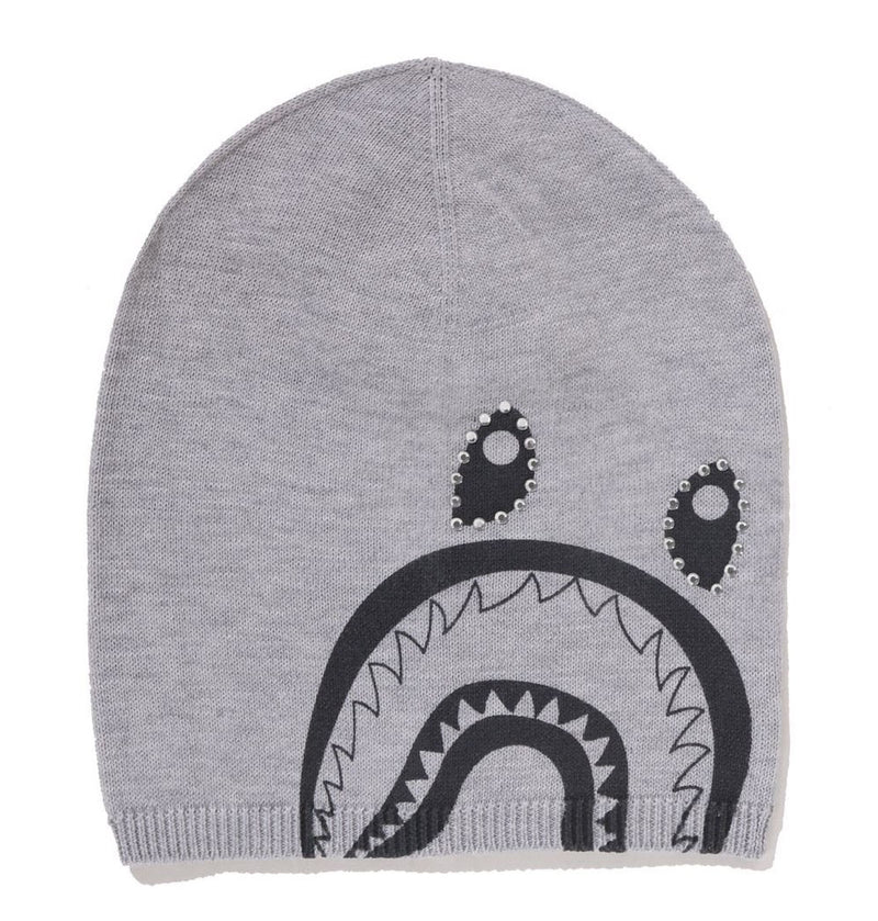 A BATHING APE CRYSTAL SHARK KNIT CAP