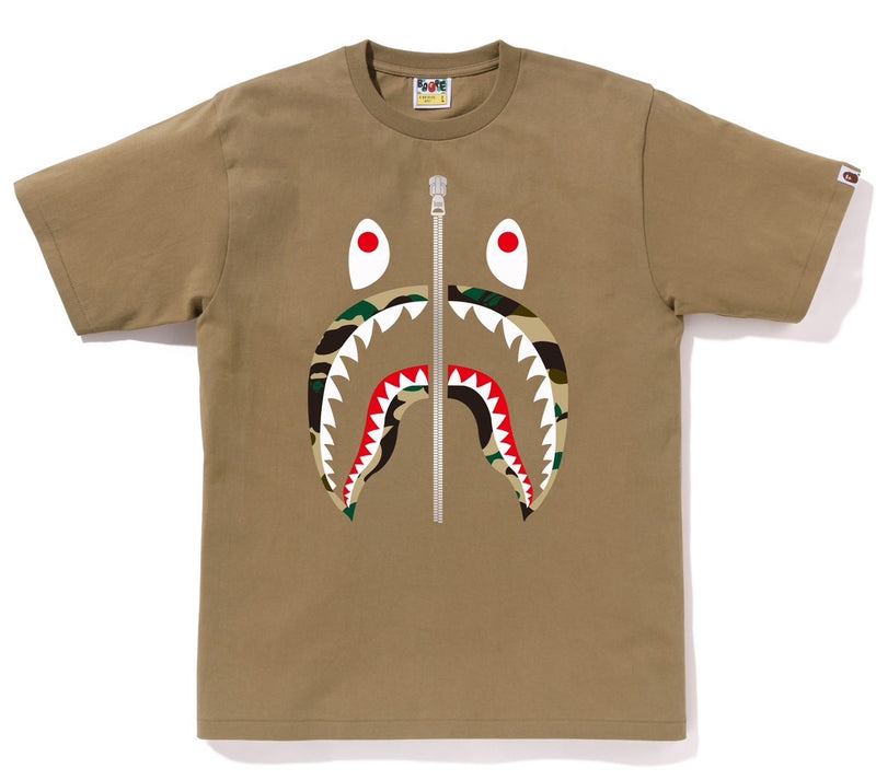 A BATHING APE 1ST CAMO SHARK TEE