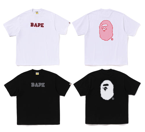 A BATHING APE HAND DRAW BAPE LOGO RELAXED FIT TEE