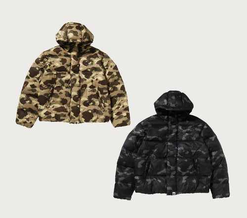 A BATHING APE COLOR CAMO DOWN JACKET